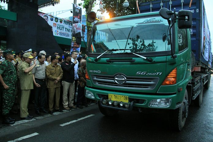  Gubsu Edy Lepas 2000 ton Bantuan Logistik ke Sulawesi Tengah